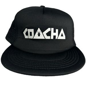 Dutch Bros COACHA Trucker Snap Back Hat Black + White Mesh Employee RARE OS Cute